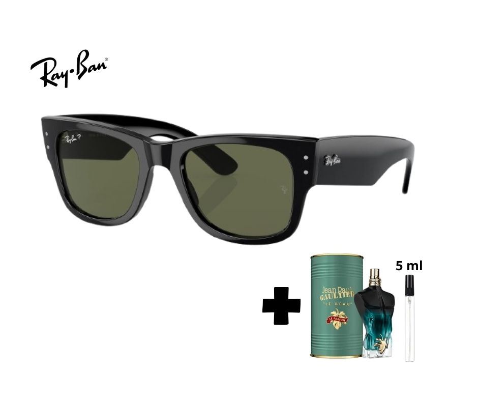 PACK DUO Lentes RayBan Mega Wayfarer RB0840 negro + Decants Perfume Le Beau Le Parfum Jean Paul Gaultier 5ml